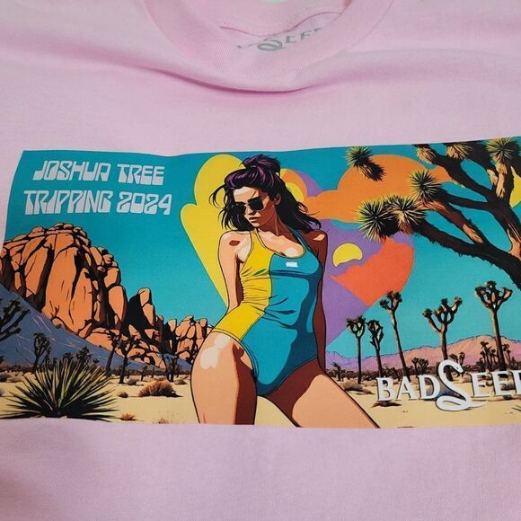 Super Cute Joshua Tree Tripping In-house Design Tee in Pink - Picture 7 of 7